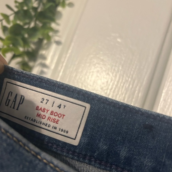 Gap Mid Rise Baby Boot Bootcut Jeans with Washwell 27/4 Tall Medium Wash - Picture 5 of 5